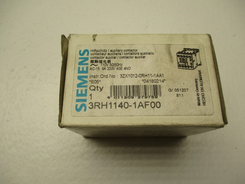 SIEMENS 3RH1140-1AF00 110V NSMP