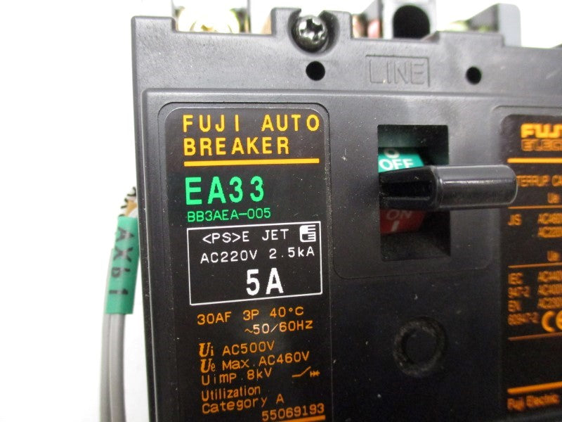FUJI ELECTRIC EA33 BB3AEA-005 5A 3P 220VAC NSMP