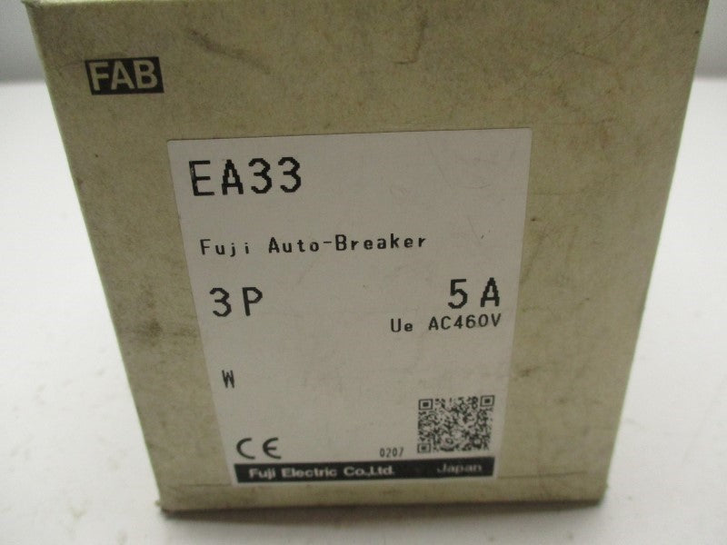 FUJI ELECTRIC EA33 BB3AEA-005 5A 3P 220VAC NSMP