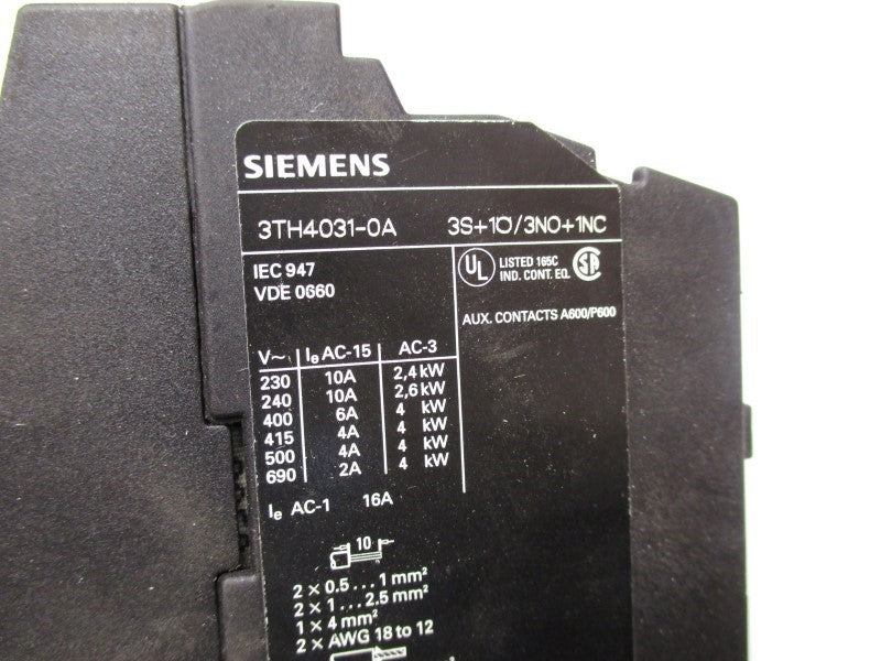 SIEMENS 3TH4031-0AF0 110/132V NSMP
