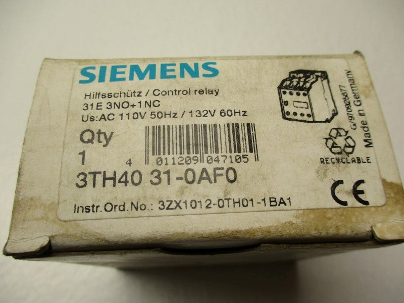 SIEMENS 3TH4031-0AF0 110/132V NSMP