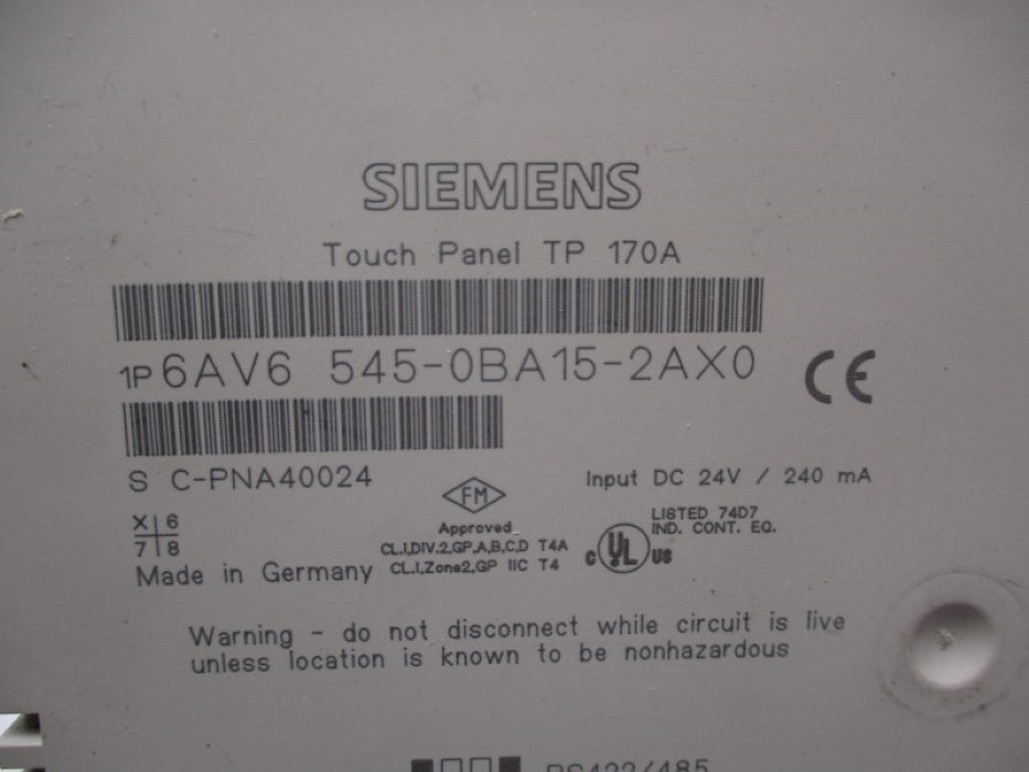 SIEMENS 6AV6545-0BA15-2AX0 UNMP