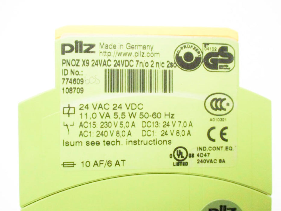 PILZ PNOZ-X9-24VAC-24VDC-7N/O-2N/C-2SO NSMP