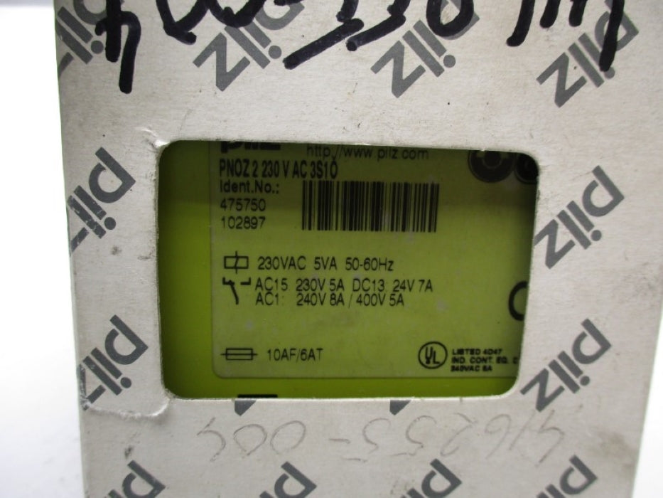 PILZ PNOZ-2-230-VAC-3S1O NSMP