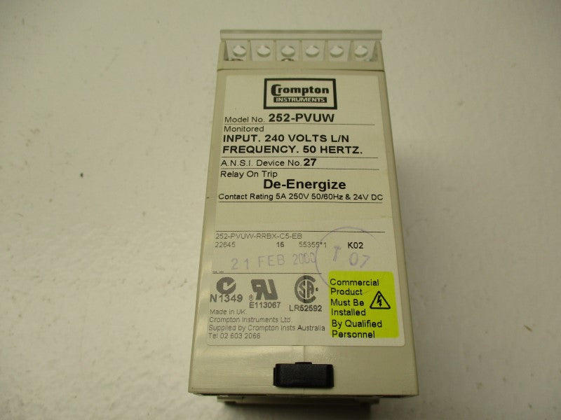 CROMPTON 252-PVUW-RRBX-C5-EB 240V NSMP