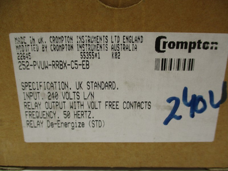 CROMPTON 252-PVUW-RRBX-C5-EB 240V NSMP