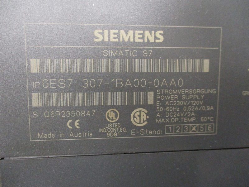 SIEMENS 6ES7307-1BA00-0AA0 NSMP