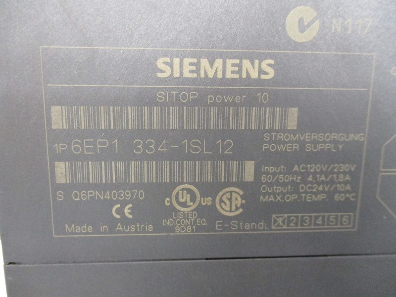 SIEMENS 6EP1334-1SL12 (AS PICTURED) UNMP