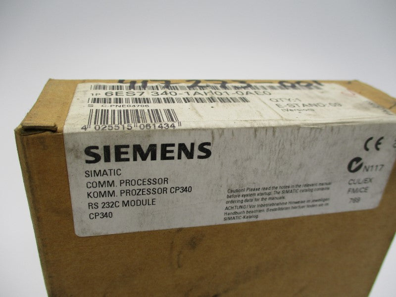 SIEMENS 6ES7340-1AH01-0AE0 NSFS