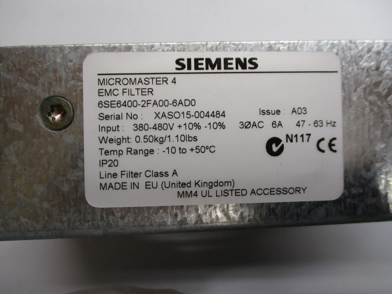 SIEMENS 6SE6400-2FA00-6AD0 NSMP