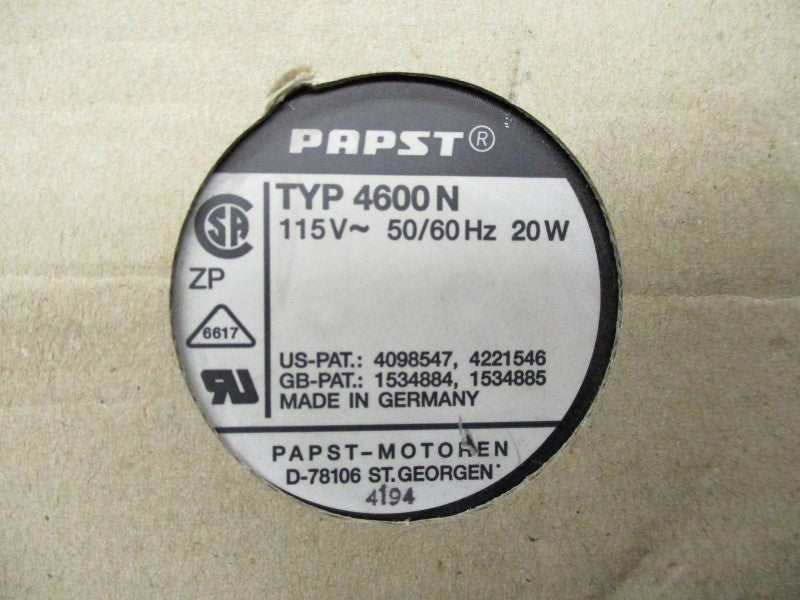 PAPST 4600N 20W 115V NSFS