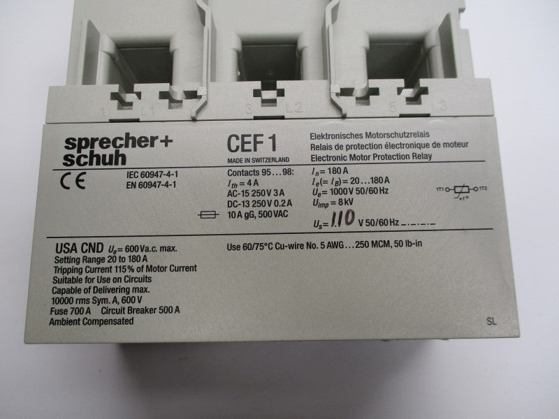 SPRECHNER+SCHUH CEF1-12 20-180A 110V NSMP