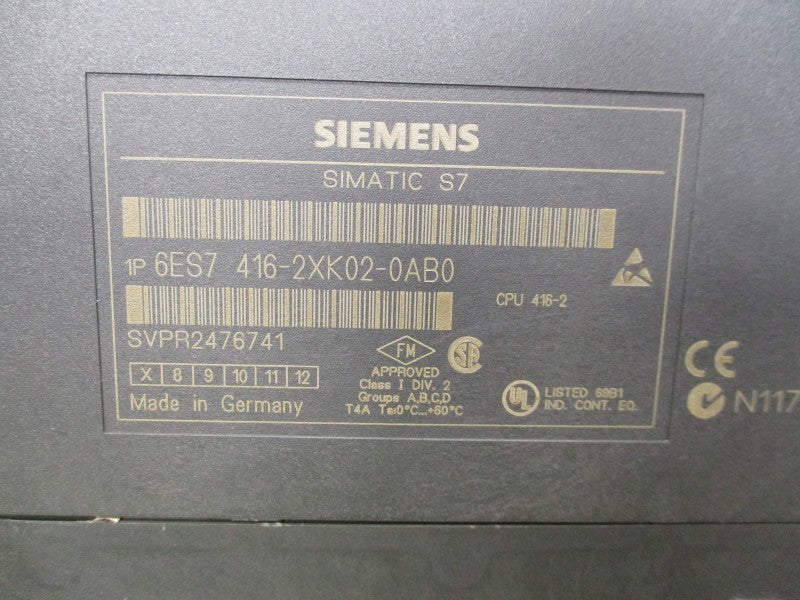SIEMENS 6ES7416-2XK02-0AB0 UNMP