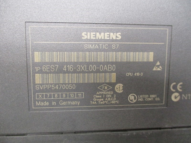 SIEMENS 6ES7416-3XL00-0AB0 UNMP