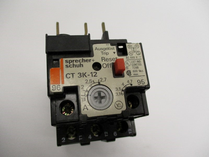 SPRECHNER+SCHUH CT3K-12 1,8-2,7A 1,8-2,7A UNMP