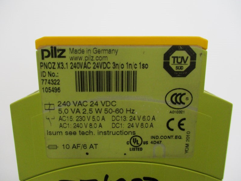 PILZ PNOZX3.1240VAC24VDC3N/O1N/C1SO UNMP