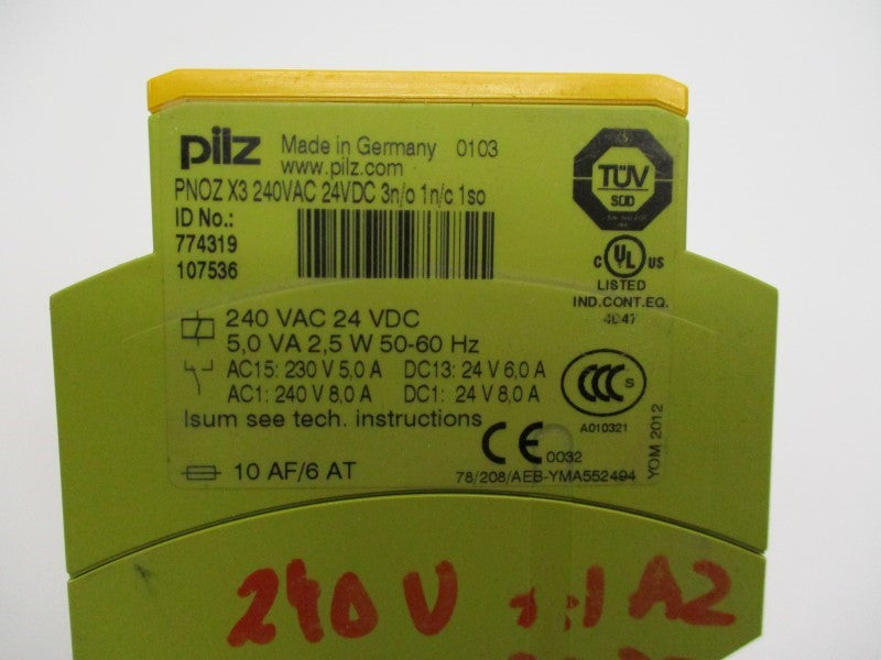 PILZ PN0ZX3240VAC24VDC3N/01N/C1S0 UNMP