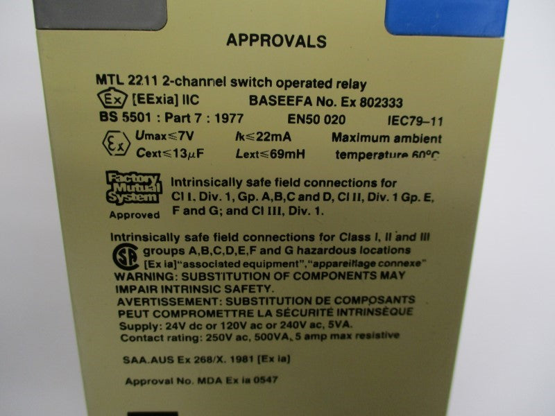 MEASUREMENT TECHNOLOGY MTL2211 NSNP