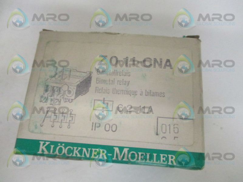KLOCKNER MOELLER Z0-11-CNA BIMETAL RELAY 6,2-11A * NEW IN BOX *