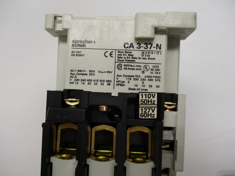 SPRECHNER+SCHUH CA3-37-N-11-127 110/127V NSNP