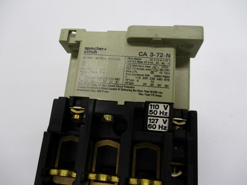SPRECHNER+SCHUH CA3-72-N-11 110/127V NSNP