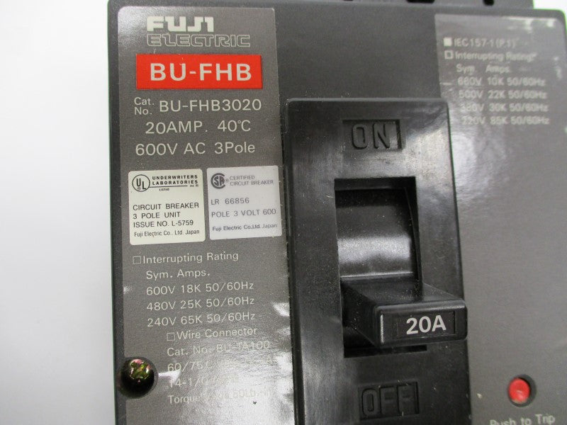 FUJI ELECTRIC FHB3020 20A 600VAC NSMP