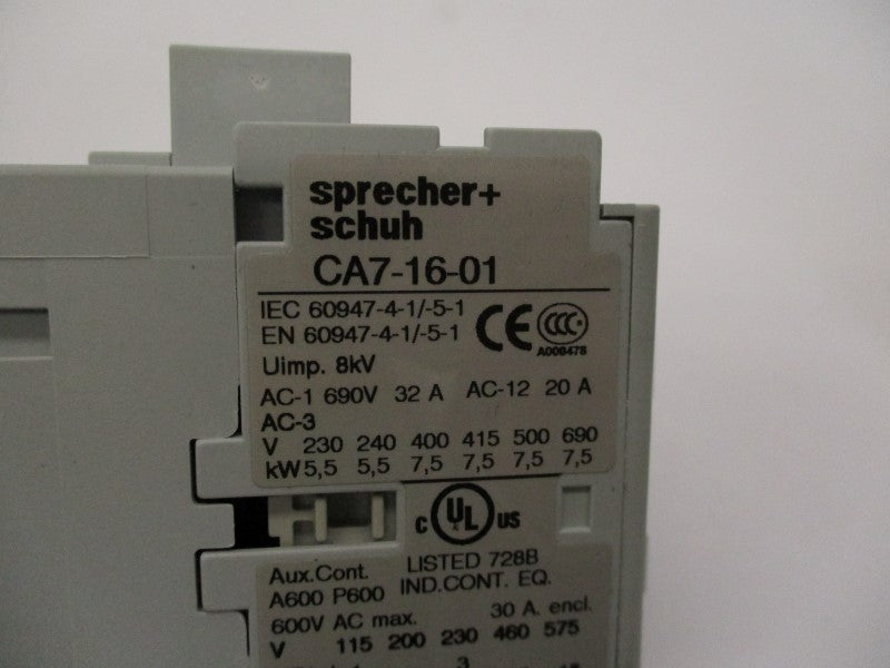SPRECHNER+SCHUH CA7-16-01 110/120V NSMP