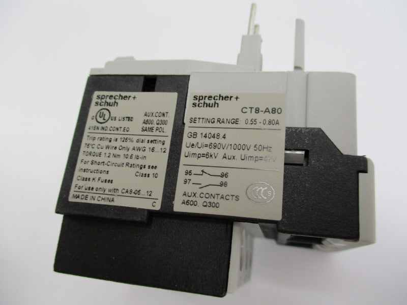 SPRECHNER+SCHUH CT8-A80 0.55-0.80A NSMP