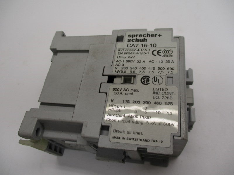 SPRECHNER+SCHUH CA7-16-10 110/120V UNMP