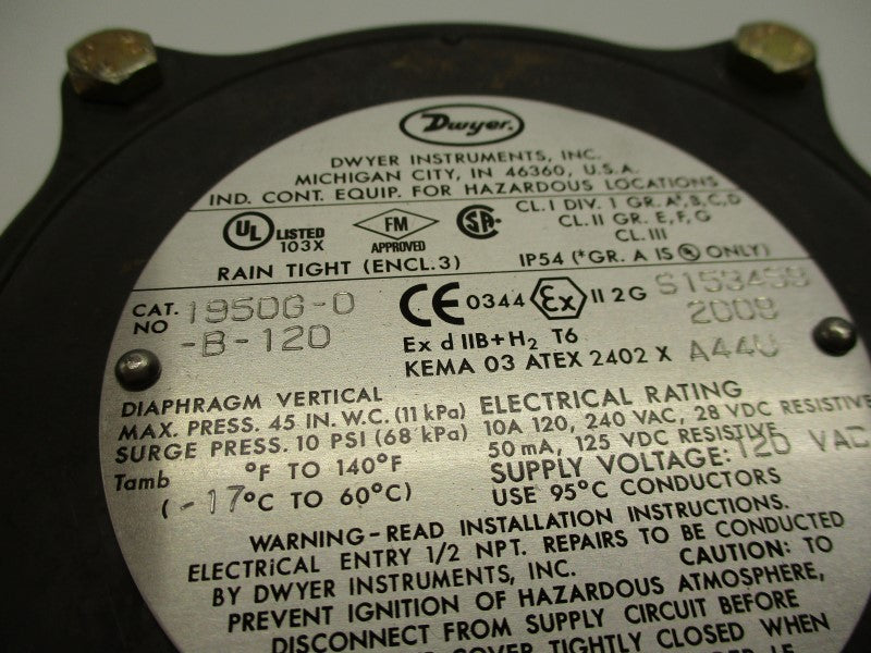 DWYER 1950G-0-B-120 NSMP