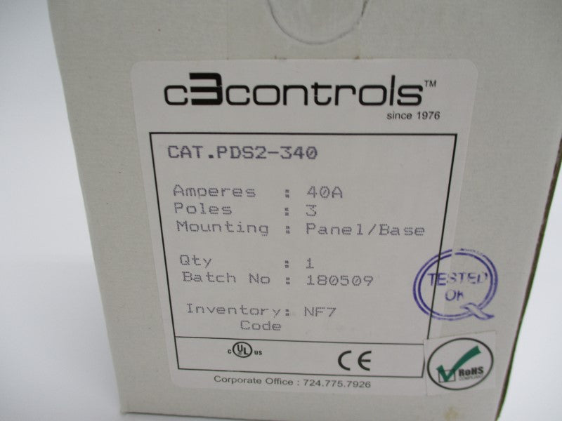 C3CONTROLS PDS2-340-PHGRY11 40A NSMP