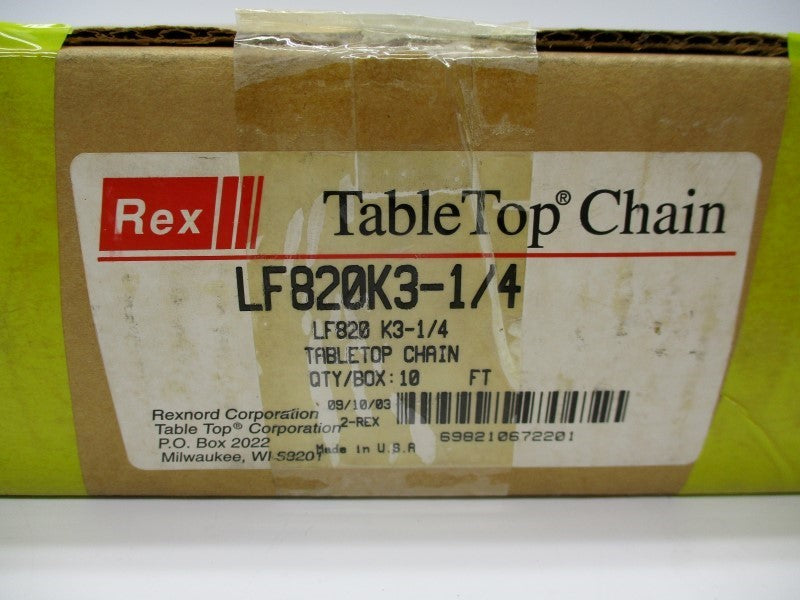 REXNORD LF820K3-1/4 10FT NSMP