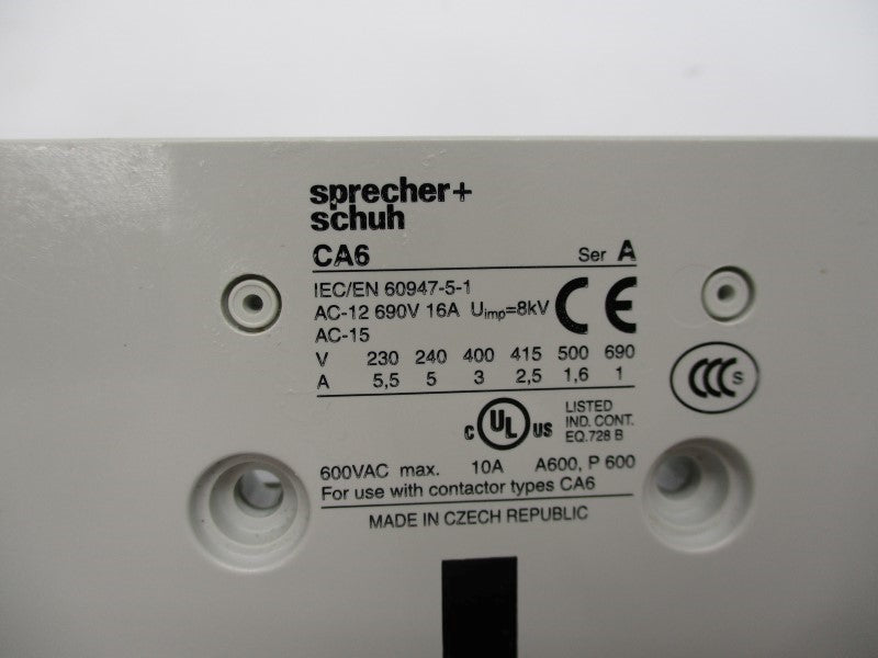 SPRECHNER+SCHUH CA6-S1-20 NSNP