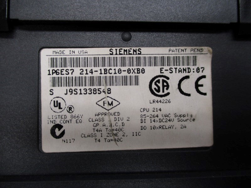 SIEMENS 6ES7214-1BC10-0XB0  UNMP