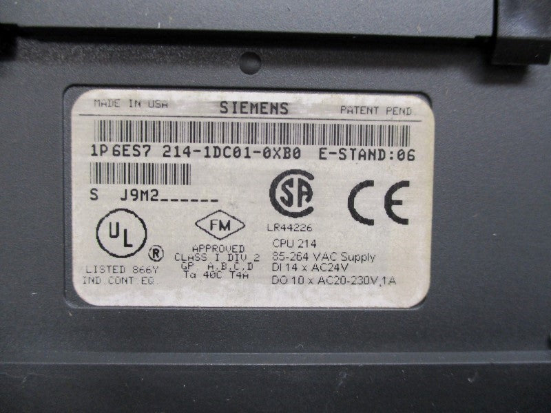SIEMENS 6ES7214-1DC01-0XB0  UNMP