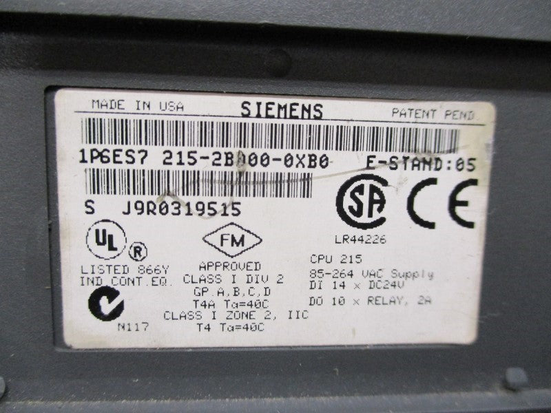SIEMENS 6ES7215-2BD00-0XB0  UNMP