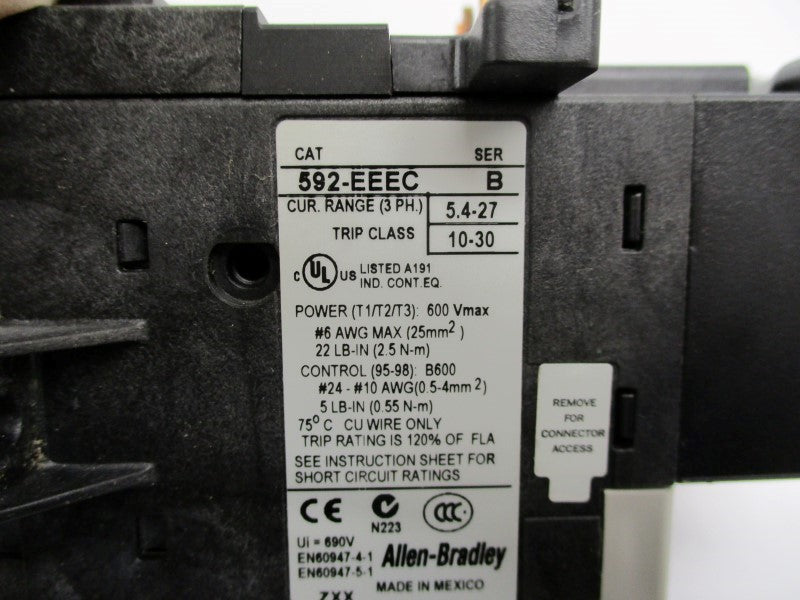 ALLEN BRADLEY 592-EEEC SER. B 5.4-27A UNMP