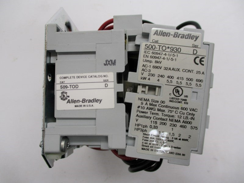 ALLEN BRADLEY 509-TOD SER. D 120V (AS PICTURED) NSMP