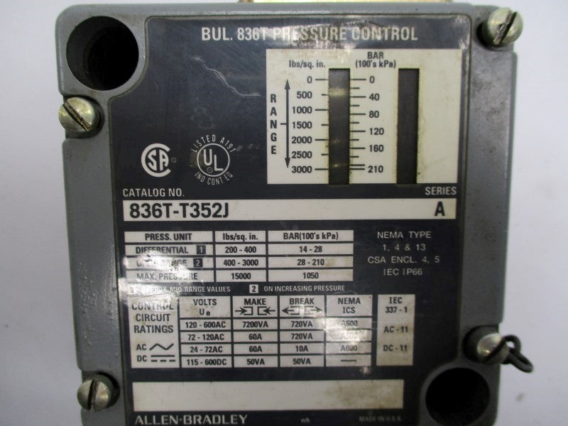 ALLEN BRADLEY 836T-T352J SER. A (AS PICTURED) UNMP