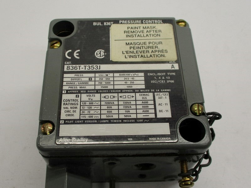 ALLEN BRADLEY 836T-T353J SER. A (AS PICTURED) NSMP