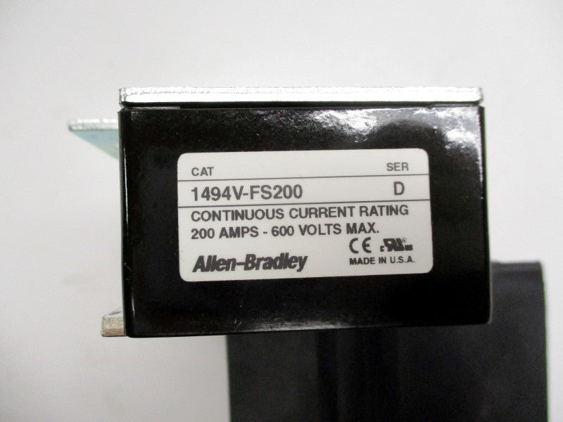 ALLEN BRADLEY 1494V-FS200 SER. D (AS PICTURED) NSMP