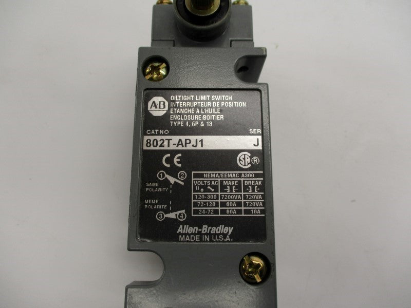 ALLEN BRADLEY 802T-APJ1 SER. J UNMP