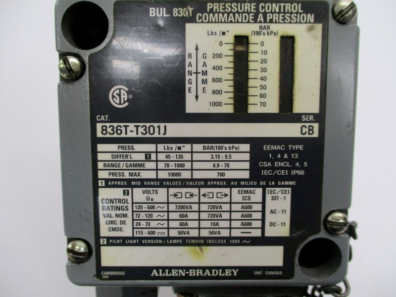 ALLEN BRADLEY 836T-T301J SER. CB UNMP