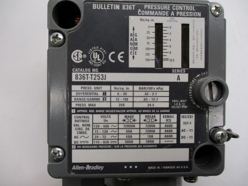 ALLEN BRADLEY 836T-T253J SER. A UNMP