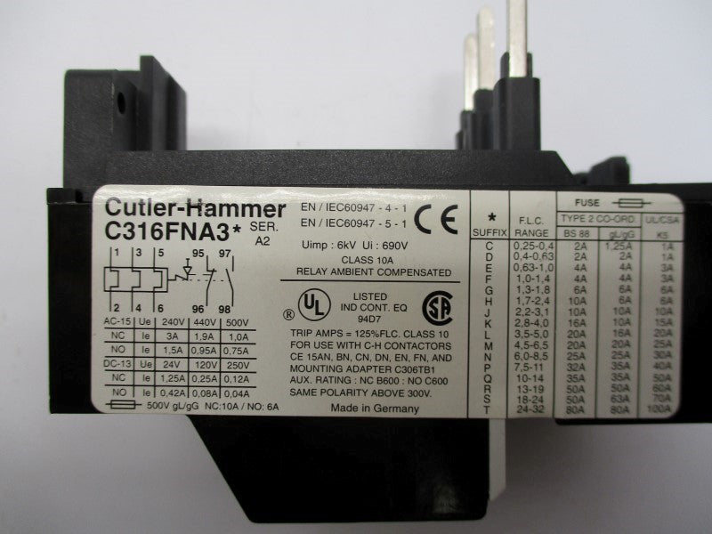 CUTLER HAMMER C316FNA3 0,4-0,63A UNMP