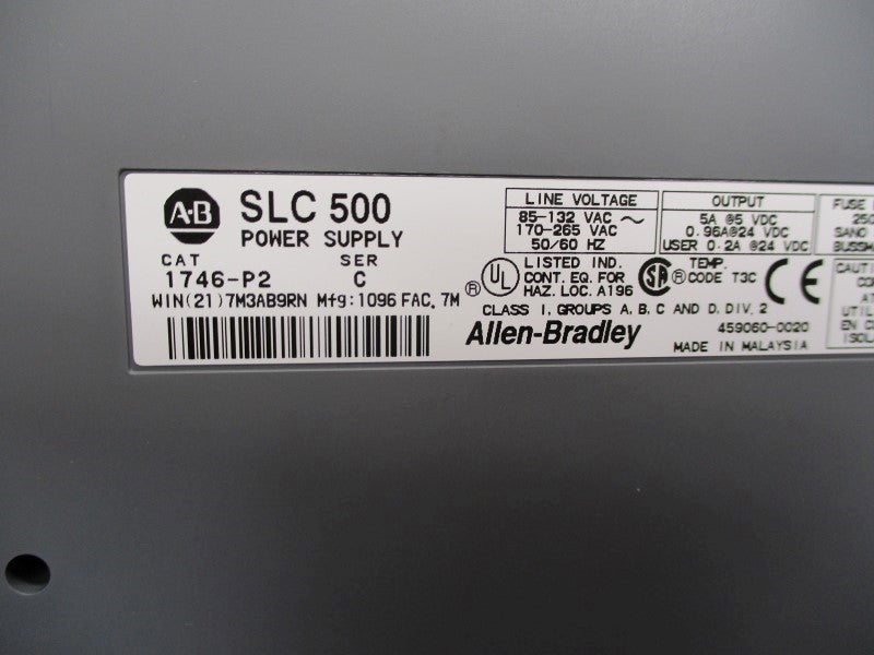 ALLEN BRADLEY 1746-P2 SER. C  NSMP