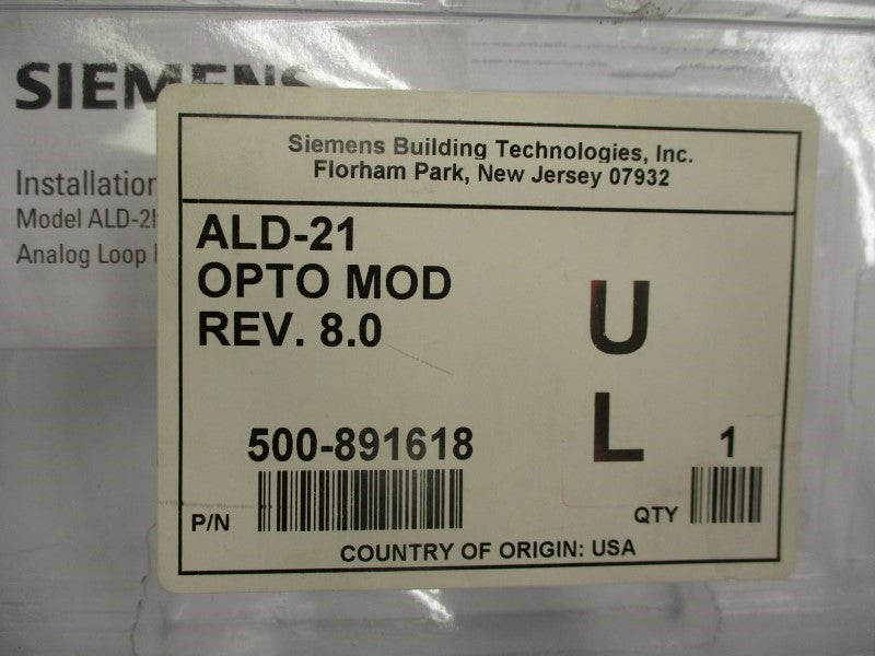 SIEMENS ALD-2I REV. 8.0 NSNP