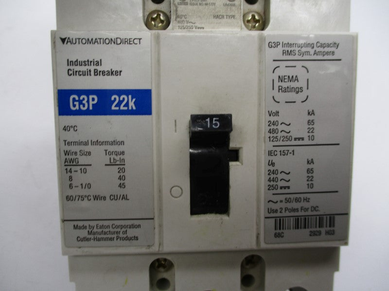AUTOMATION G3P-015 15A 480VAC NSMP