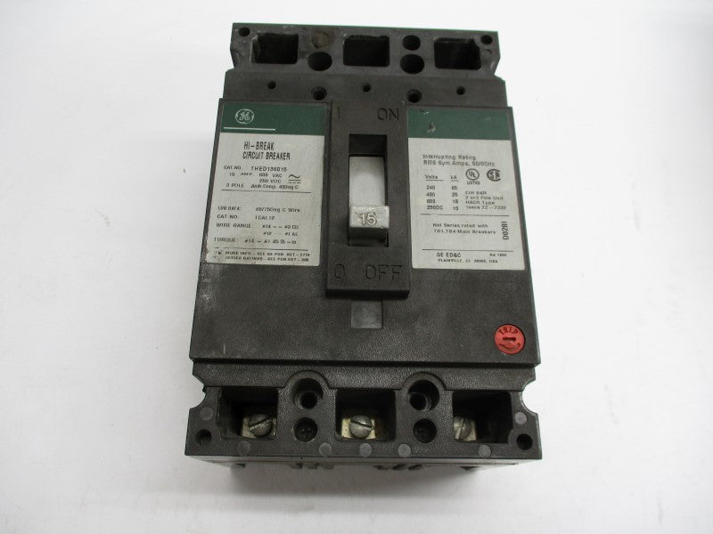 GENERAL ELECTRIC THED136015 15A 250VDC/600VAC (GREEN) NSNP