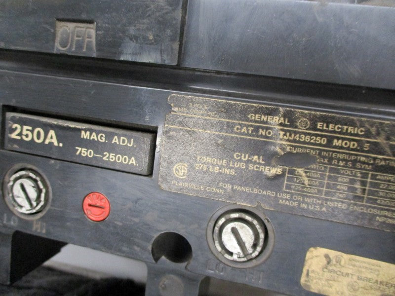 GENERAL ELECTRIC TJJ436250 250A 600VAC UNMP
